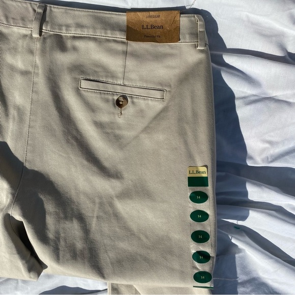 LL Bean Favorite Fit Chino Pants sz 14 NWT - Picture 3 of 6